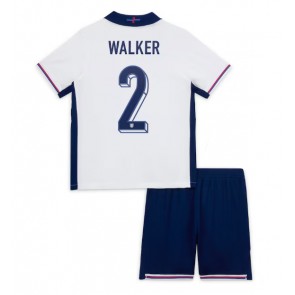 England Kyle Walker #2 Replika Babytøj Hjemmebanesæt Børn EM 2024 Kortærmet (+ Korte bukser)